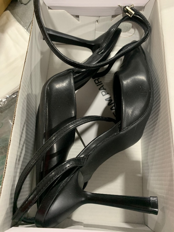 Photo 1 of DREAM PAIRS High Heels for Women Closed Pointed Toe Dress Shoes for Women Ankle Strap Stiletto Heel Party Wedding Sexy Pump Shoes,Size 7.5,Black-Pu,SDPU2496W