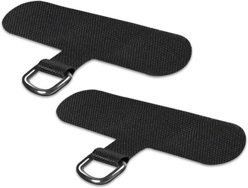 Photo 1 of TACOMEGE Phone Tether Tab for iPhone, Cell Phone Lanyard Patch, Phone Strap Replacement Part for All Full Phone Cases (BLACK )