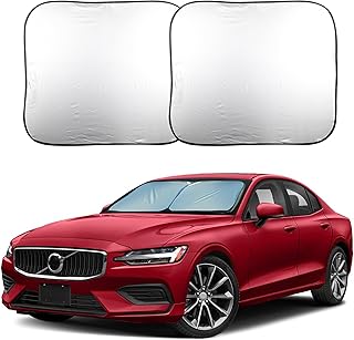 Photo 1 of EcoNour Car Windshield Sun Shade Foldable | Front Windshield Shade for Sun, Heat and UV Rays | Sunshade for Car Front Window and Interior Sun Protection | Medium (28 x 31 inches)
