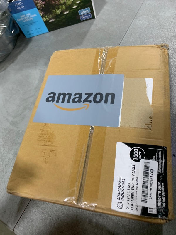 Photo 1 of Spartan Industrial - 9" X 12" Open-End Flat Bags (1000 Count) 1.1 Mil Clear Poly Bags for Clothing, Art, Journal Packaging (Do Not Have Seal and Do Not Have Prints)