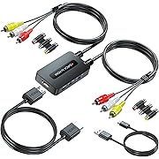 Photo 1 of Dual Port AV to HDMI, Two RCA in One HDMI Out Converter for N64/Wii/PS2/DVD/VHS to Display On Newer TVs