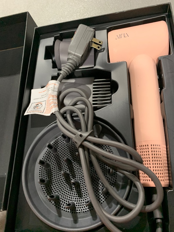 Photo 1 of AINA Hair Dryer,Blow Dryer with Diffuser Brush Comb for Women - BLDC Hair Dryer - Brushless Motor, 110,000 RPM Lightweight,Ionic Travel, 3 Magnetic Attachments 110V/ALCI(Baby Pink)