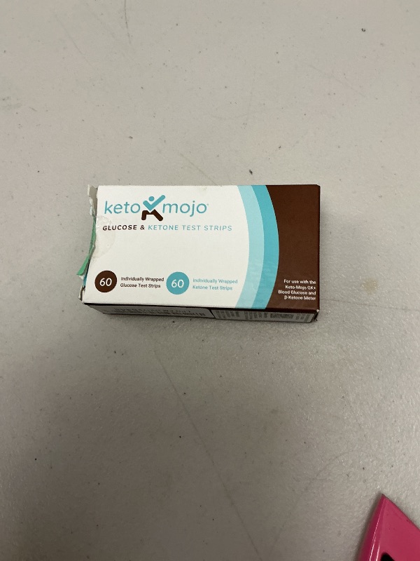 Photo 1 of KETO-MOJO Blood Glucose and Ketone Test Strips Combo Pack | 60 Glucose + 60 Ketone Strips (120 Count) | for Use Only with GK+ Meter