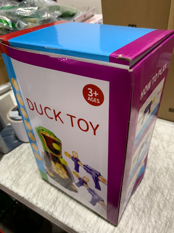 Photo 1 of JUKUDAHU Duck Shooting Toys for Kids 3 4 5 6 7 8 Year Old - Movable Shooting Game with 36 Balls, 2 Air Pump Toy Indoor and Outdoor, Competition Game Gifts for Boys and Girls Ages 5 6 7 8 9 Years Old