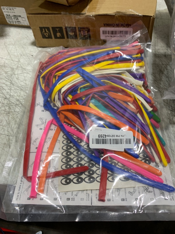 Photo 1 of 260 Multicolor, Thickened 100 Pack Long Balloons Twisting Skinny Magic Balloons for Arch, Animals, Kids Birthdays, Baby Shower, Bachelorette Weddings Decorations