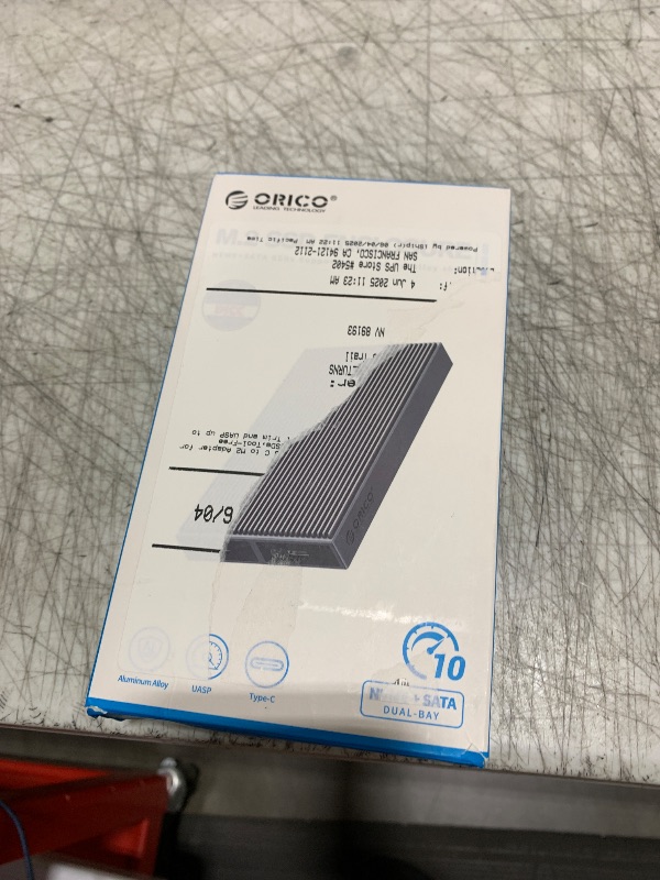 Photo 1 of ORICO Dual M.2 NVMe SATA SSD Enclosure, USB C to M2 Adapter for M Key PCIe & B+M Key 2230/2242/2260/2280 SSDs,Tool-Free Installation Aluminum SSDs Reader Support Trim and UASP up to 2x4TB-BM2-2SN
