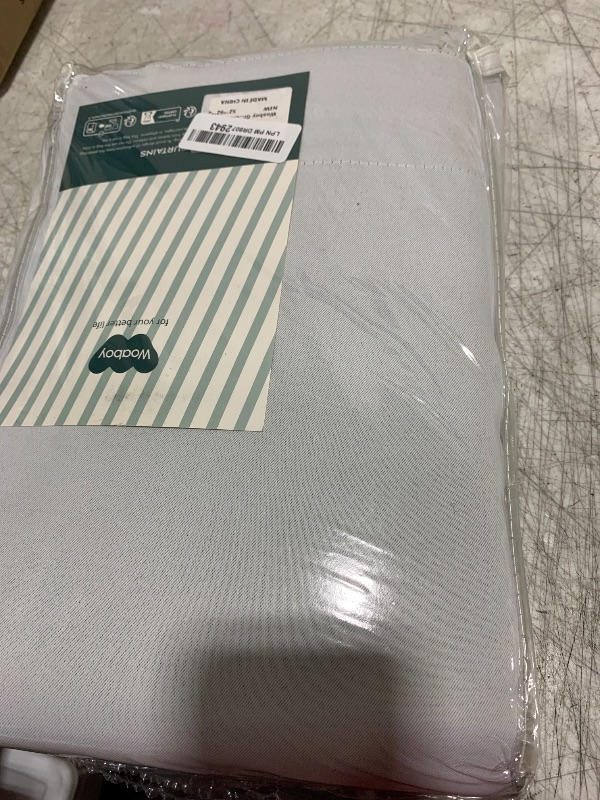Photo 1 of Woaboy Back Tab Greyish White Light Blocking Curtains 92 Length 2 Panels, Long Curtains for Living Room Bedroom Pinch Pleated Thermal Insulated Room Darkening Blackout Ceiling Track Drapes with Hooks