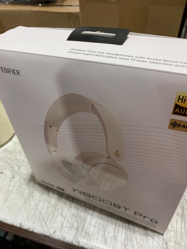Photo 1 of Edifier W800BT Pro Hybrid Active Noise Cancelling Headphones - Hi-Res Audio - AI Call Noise Cancellation - 45H Playtime - Fast Charging - Foldable - Wireless Over-Ear Bluetooth 5.4 Headphones - Ivory