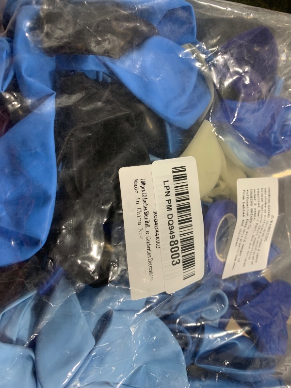 Photo 1 of 100pcs Blue Balloons Set, 12inch Metallic Chrome Macaron Baby Pearl Navy Royal Blue Balloons for Birthday Wedding Baby Shower Graduation Party Decorations