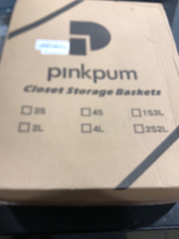 Photo 1 of Pinkpum 4 Pack Folding Closet Organizers Storage Box, Stackable Plastic Drawer Basket for Clothing, Stackable Storage Bins Shelf Storage Container for Closet Wardrobe Bedroom Bathroom Office (Grey)