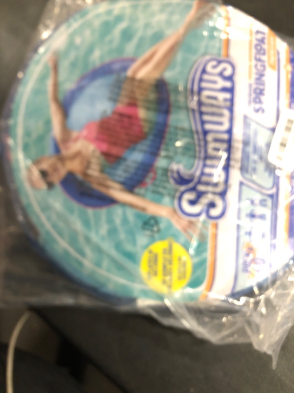 Photo 1 of SwimWays Spring Float Premium Papasan Pool Lounger, Inflatable Pool Floats Adult with Fast Inflation for Ages 15 & Up