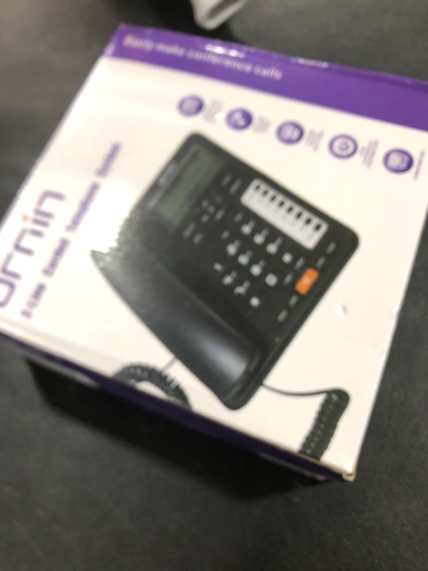 Photo 1 of Ornin 2-Line Corded Telephone Systems for Small Business and House, Desk Phone Only (Black)