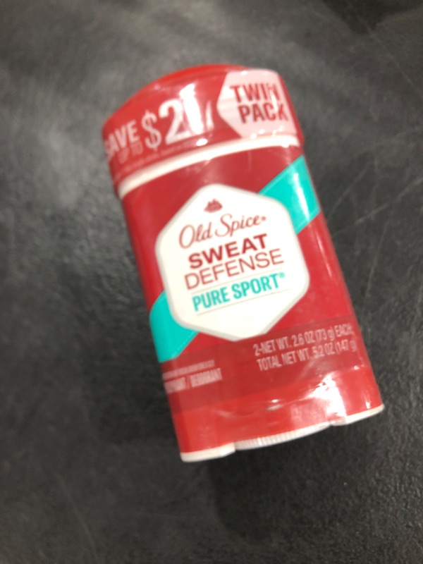 Photo 1 of Old Spice Sweat Defense Antiperspirant & Deodorant for Men, 24/7 Ultimate Sweat Protection, Long Lasting Scent, Soft Solid, Pure Sport Scent, 2.6 oz (Pack of 2)