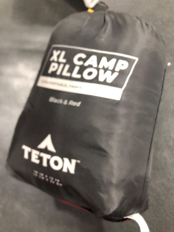 Photo 1 of TETON Sports Camp Pillow; Great for Travel, Camping and Backpacking; Washable, Black, 12 x 18 inches ; 9.6 ounces