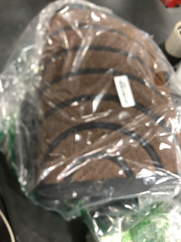 Photo 1 of ubdyo 2 Pack Heavy Duty Front Door Mat - Mixed Texture with Artificial Grass & Rubber Stripes - Muddy Dirt Trapping Outdoor Mats - Low Pile Front Door Mat Outside Entrance - 30'' x 17'', Bright Brown