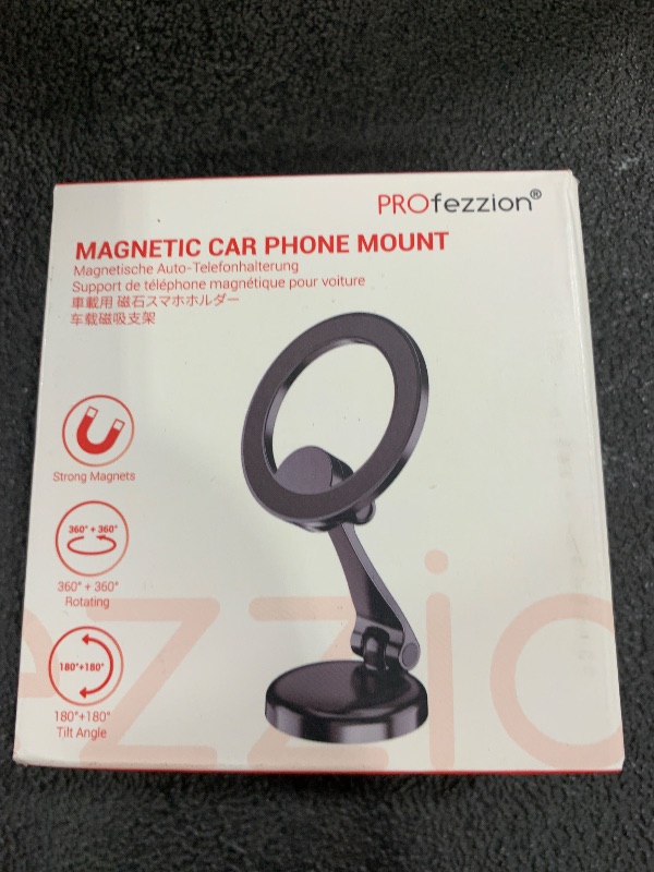 Photo 1 of PROfezzion Magnetic Car Phone Mount, 2 x 180 Folding & Double 360 Rotating, Designed for iPhone 15/14/13/12 Series, 2023 Upgraded Super Magnets, 3M VHB Adhesive