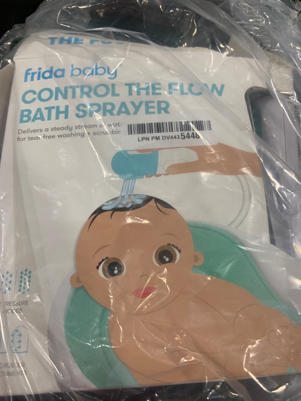 Photo 1 of Frida Baby Control The Flow Bathtub Sprayer Attachment for Baby Bathtub, Shower Head with Scalp Massager, Control Waterflow with 2 Pressure Modes