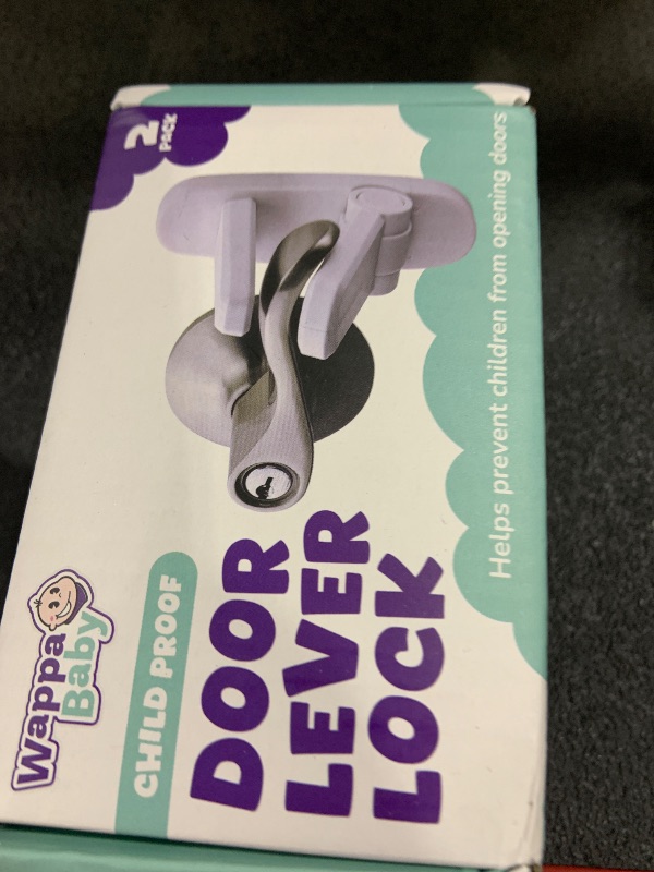 Photo 1 of Door Lever Lock (2 Pack) – Prevents Toddlers from Opening Doors – Easy One-Hand Operation for Adults – Durable ABS with 3M Adhesive Backing – No Tools Needed for Install