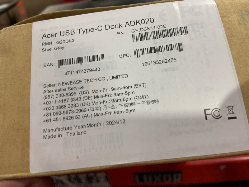 Photo 1 of Acer Docking Station,14-in-1 Triple Display USB C Docking Station, 3 Monitors with 4K HDMI 2.0, DisplayPort 1.4, 10 Gbps USB-C and 5 Gbps USB-A Data, 1 Gbps Ethernet, Audio, 60W Charging for Laptop