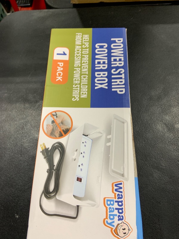 Photo 1 of Power Strip Cover Box - Effectively Baby Proofs Power Strip with Patented Dual Lock. Convenient Side Openings for Cords & Cables. Protects Small Hands & Fingers