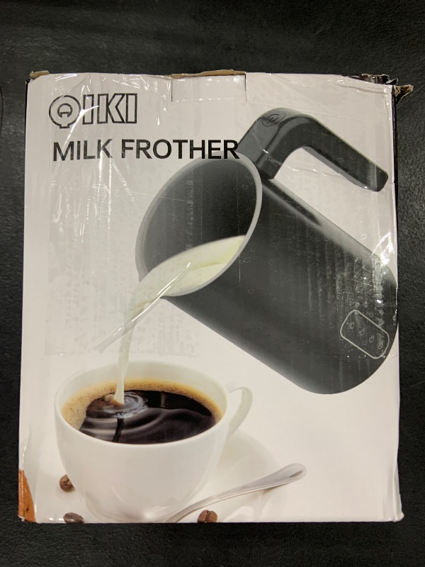 Photo 1 of GUGTTR Milk Frother, 4-in-1 Multifunction Electric Milk Steamer, Automatic Hot & Cold Foam Maker and Milk Warmer for Latte with 4 Whisks, Perfect Froth Foam for Coffee, More, and Espresso, Black