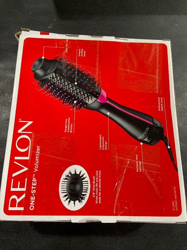 Photo 1 of REVLON One-Step Volumizer Hair Dryer and Styler, for Less Frizz, More Shine, and Reduced Heat Damage for Salon Style Round Brush for Blowout, Black (Amazon Exclusive)