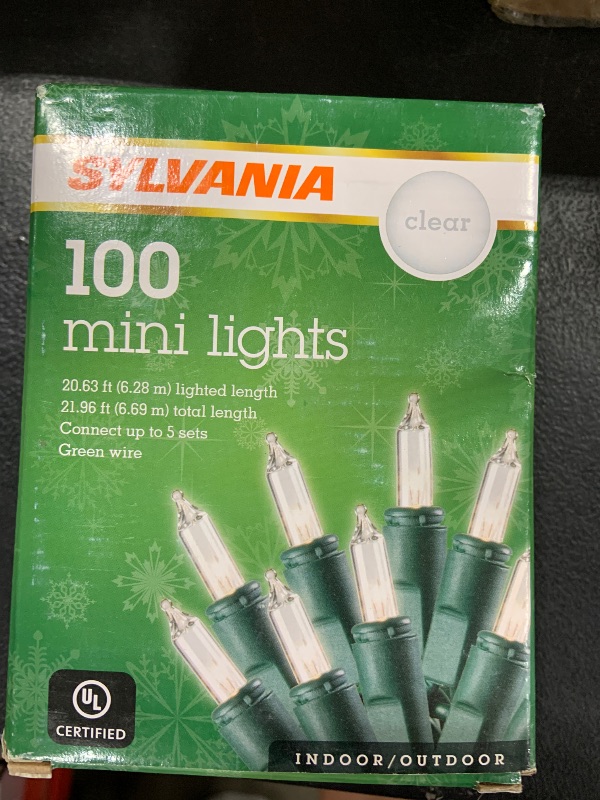 Photo 1 of SYLVANIA 100 Mini Lights Clear