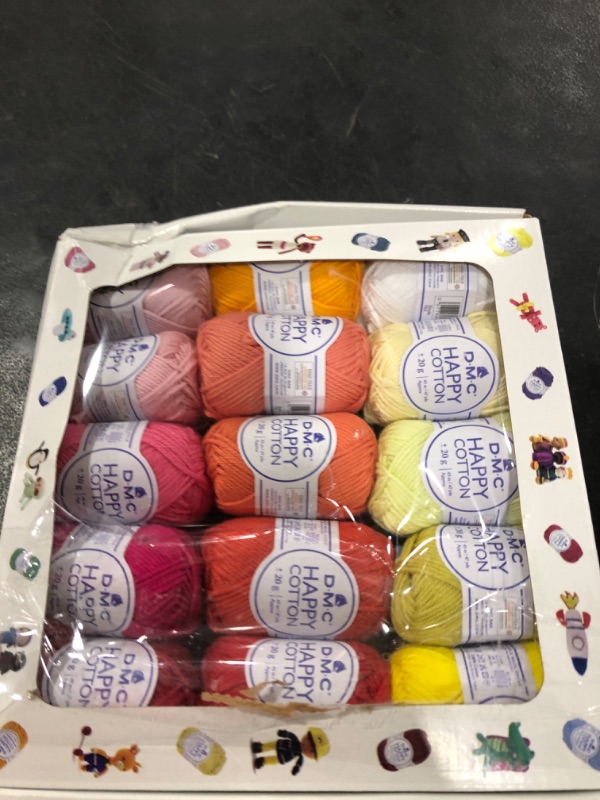 Photo 1 of DMC Happy Cotton Assortment Yarn Box - 30 Count