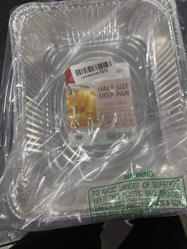 Photo 1 of Aluminum Pans Half Size, 9X13, Extra Heavy Duty Disposable Foil Pans For Baking (30 Pack) Roasting & Chafing, Deep Tin Foil Bakeware, Steam Table Tray, Cookware, Food Prepping, Cake & Oven Pan