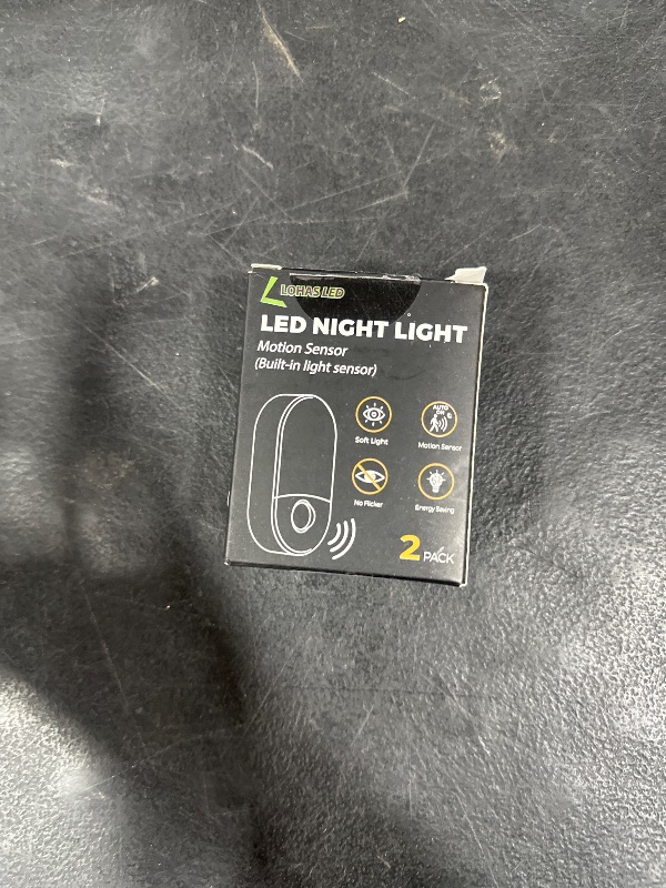 Photo 1 of L LOHAS LED Motion Sensor Night Light, 2Pack, Motion Activated Night Light, Night Lights Plug into Wall Motion Sensor, 3000K Warm White, Adjustable Brightness 30/60LM, for Kids Adults Bathroom Bedroom