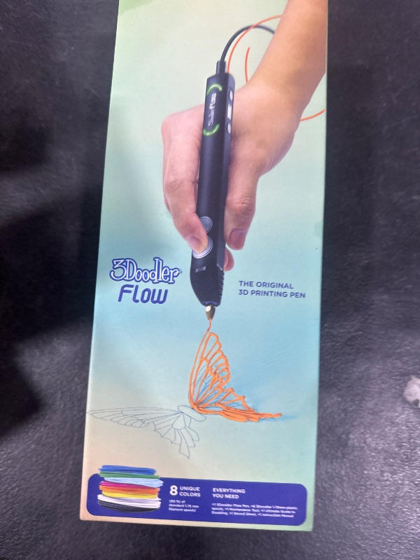Photo 1 of 3Doodler Flow 3D Printing Pen for Teens, Adults & Creators! - Black - with Free Refill Filaments + Stencil Book + Getting Started Guide