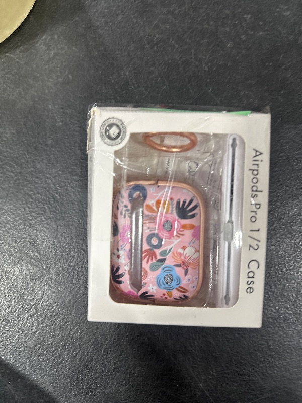 Photo 1 of with Lock for Airpods Pro 2nd/1st Generation Case Cover, Flowers Cute AirPod Pro 2 Case Hard iPod Pro Cases for Women Girls with Cleaner Kit for AirPod Pro Cases (2023 USB-C /2022/2019) - Pink