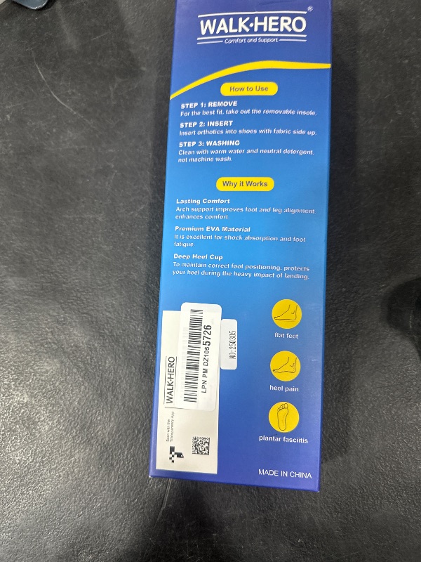 Photo 1 of Plantar Fasciitis Insoles for Men Women - Orthotics Inserts, Shoe Insoles Arch Support Flat Feet Inserts Work Boot Insoles for Standing All Day (Mens 9-9 1/2 | Womens 11-11 1/2)