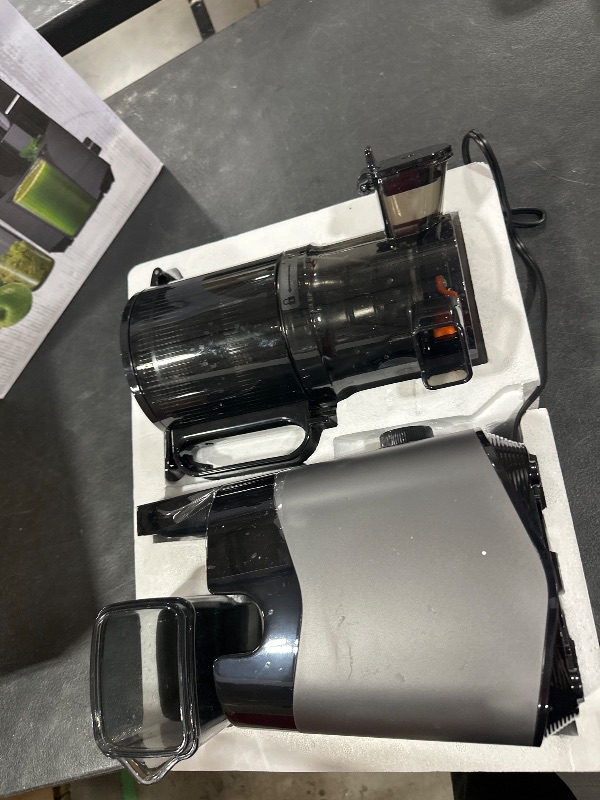Photo 1 of Cold Press Juicer, 5.8" Extra Large Feed Chute Fit Whole Fruits & Vegetables, 350W Slow Masticating Juicer Machines, Easy to Clean,High Juice Yield?Grey?