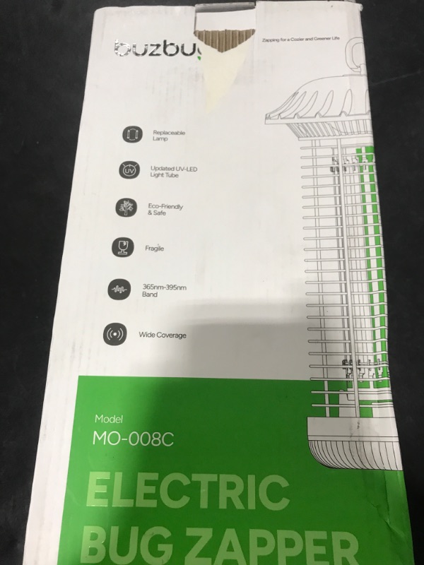 Photo 1 of Buzbug LED Bug Zapper Indoor Outdoor, 10 Years Lifespan, 6.5ft Power Cord, IPX4 Waterproof, High-Voltage, Mosquito Zapper, Fly Trap Mosquito Trap, Fly Killer Fly Zapper -MO008C