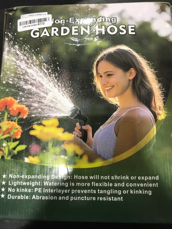 Photo 1 of Lipoliftco Garden Hose 100FT, Non-Expanding, Lightweight Hose, Leak-Proof Metal Interface, No-Knots, Easy to Carry, Wear-Resistant, Sturdy, Flexible, 3/4GHT, Water Hose for Yard, Garden, Outdoor