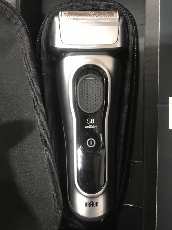 Photo 1 of Braun Series 8 Electric Razor for Men, with 4+1 Shaving Elements & Precision Long Hair Trimmer, Close & Gentle Even on Dense Beards, Wet & Dry Electric Razor with 60min Runtime, 8517s Galvano Silver
