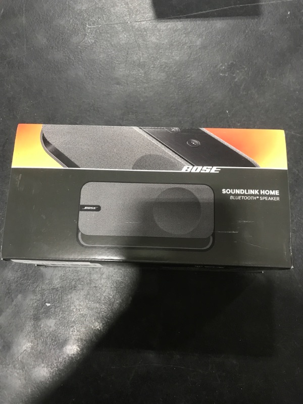Photo 1 of Bose SoundLink Home Speaker, Premium, Portable and Wireless Bluetooth Bookshelf Speaker, Up to 9 Hours Battery Life, Cool Grey
