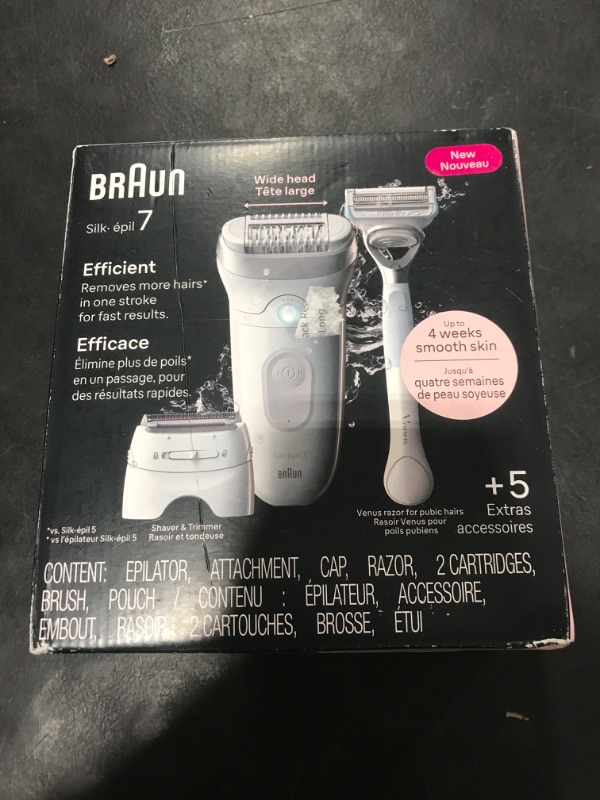 Photo 1 of Braun Silk-épil 7 Epilator, Wet & Dry, Lasting Smooth Skin, SE7-141