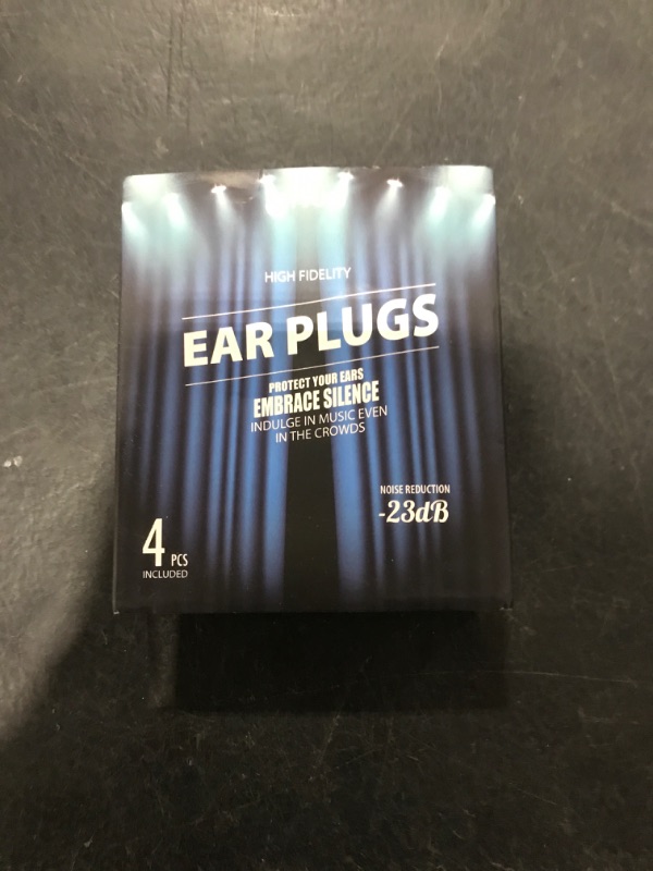 Photo 1 of Reure High Fidelity Concert Ear Plugs, Noise Cancelling Silicone Ear Plugs 2 Pairs Great for Concerts Loud Music, Musicians, Motorcycles, Airplanes, Raves, Hearing Protection -23 dB
