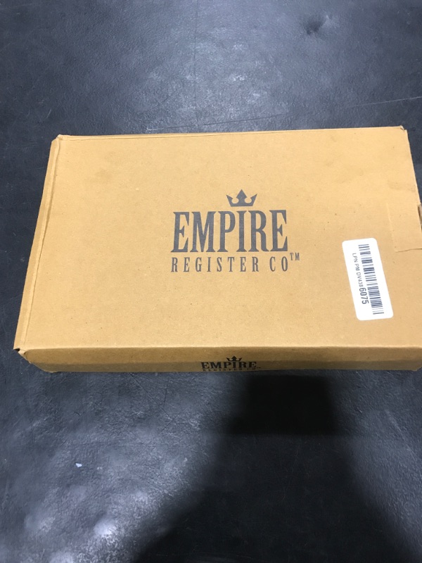 Photo 1 of Empire Register Co, Vent Cover - 6x10 inch, Modern Contemporary Design, Textured Black Finish, Heavy Duty Floor Vent Covers, Metal Damper Attached Vent Covers for Home Floor only