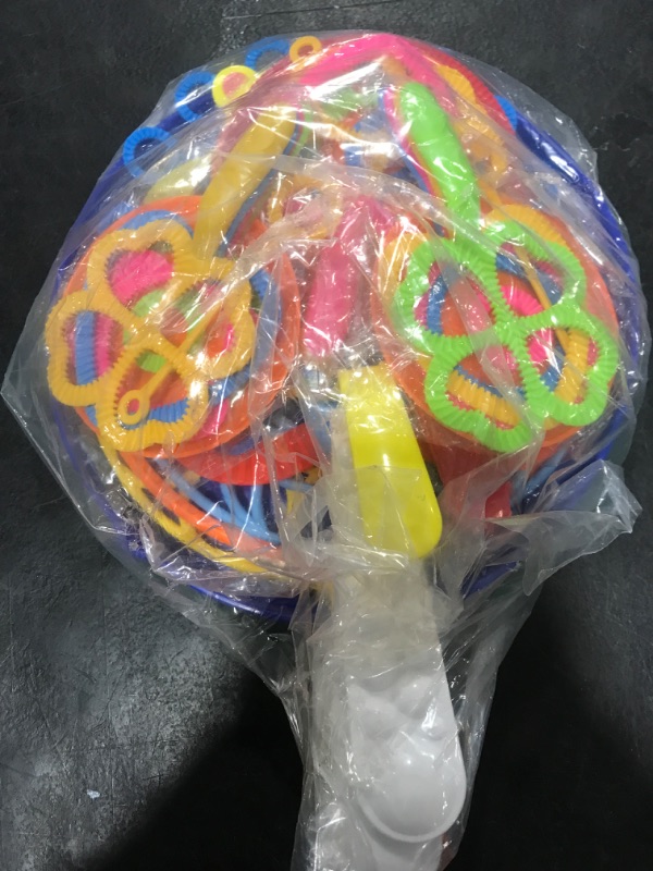 Photo 1 of Roberly 28 Pcs Big Bubble Wands Set Bulk for Kids Summer Outdoor Activities Party Favors Gifts Birthday Games, Giant Bubbles Making Toys with Tray