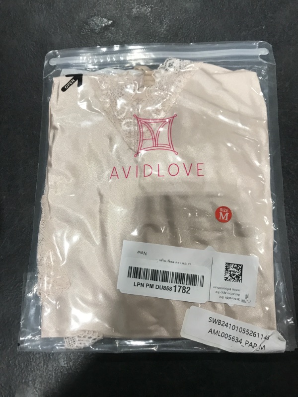 Photo 1 of Avidlove Women Lingerie Satin Lace Chemise Nightgown Sexy Full Slips Sleepwear Coffee Medium