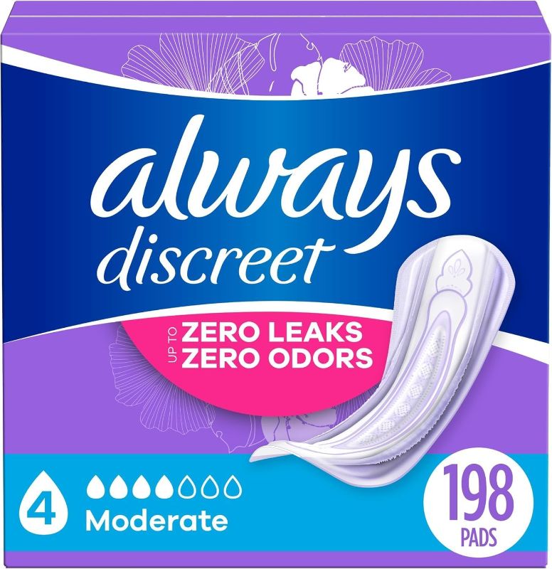 Photo 1 of ALWAYS DISCREET PADS 4 PACK 