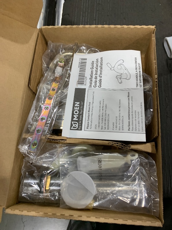 Photo 1 of Moen T6708BL Genta LX Two Handle Widespread Modern Bathroom Facuet Valve Required, silver