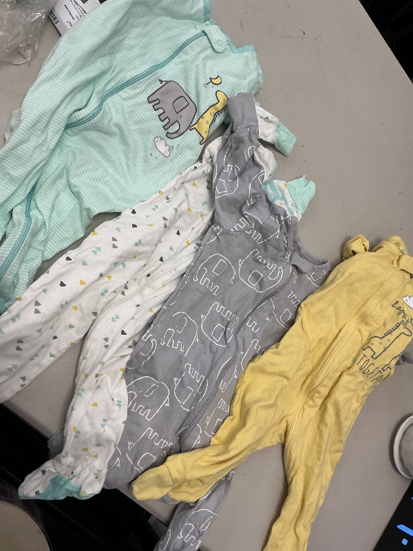 Photo 1 of Gerber Unisex Baby 4 Pack Sleep 'N Play Footie Sheep Grey 0-3 Months