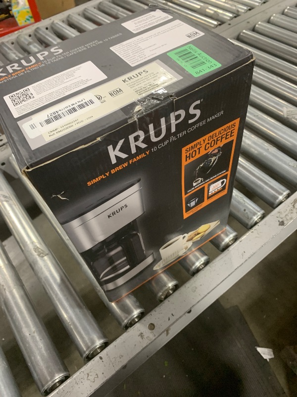 Photo 1 of KRUPS Newer Model Drip Coffee Maker, 10-Cup, Silver