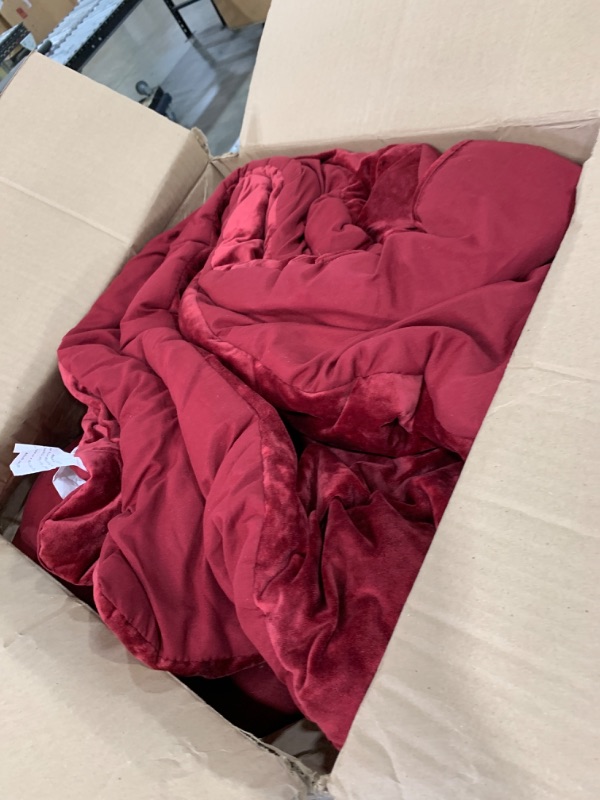 Photo 1 of KING SIZED COMFORTER BURGUNDY VELVET