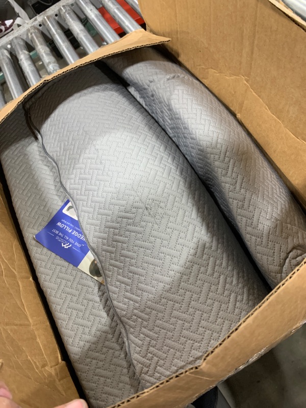 Photo 1 of Sasttie Wedge Pillow Set for After Surgery, Adjustable Bed Wedge Pillow Headboard with Orthopedic Memory Foam Neck Cushion – for Acid Reflux, Sleeping, Neck & Back Support, Dark Grey