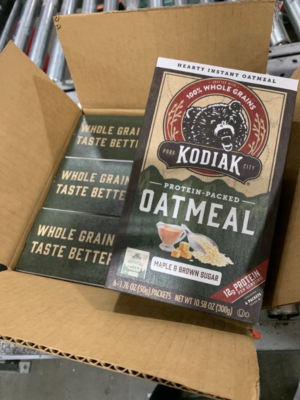 Photo 1 of Kodiak Instant Oatmeal Packets, Maple Brown Sugar, High Protein,100% Whole Grains, 6 boxes with 6 packets each (36 packets total)
